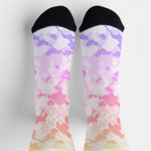 Pastel Funky Eclectic Boho Abstrakt Cloudy Sunset Socken