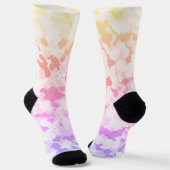 Pastel Funky Eclectic Boho Abstrakt Cloudy Sunset Socken (Gewinkelt)
