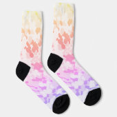 Pastel Funky Eclectic Boho Abstrakt Cloudy Sunset Socken (Rechts)