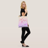 Pastel Funky Eclectic Boho Abstrakt Cloudy Sunset Tasche (Am Model)