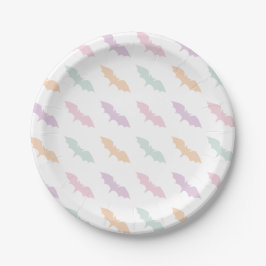Pastel Fying Bats Halloween-Dekoration Pappteller