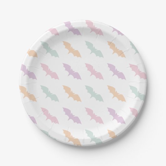 Pastel Fying Bats Halloween-Dekoration Pappteller (Vorderseite)