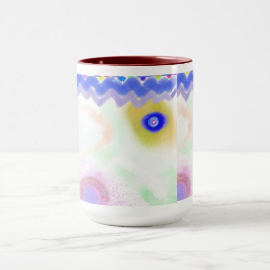 Pastel Galaxies Impressionist Art Mug Tasse (Zentrum)
