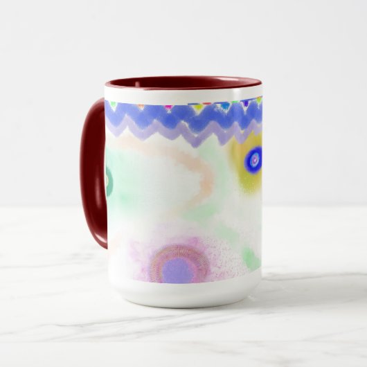 Pastel Galaxies Impressionist Art Mug Tasse (Vorderseite Links)