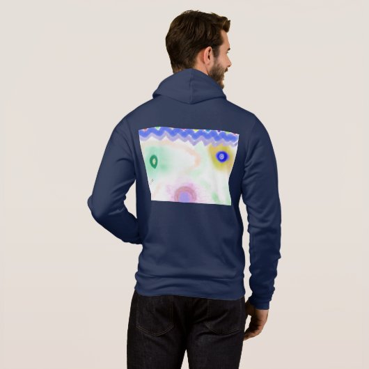 Pastel Galaxies Impressionist Men's Zip-Up Hoodie (Schwarz voll)