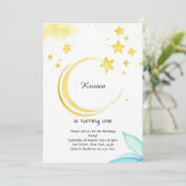 Pastel Galaxy Astro Adventure Geburtstag Einladung (Stehend Vorderseite)