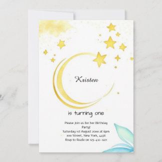 Pastel Galaxy Astro Adventure Geburtstag Einladung