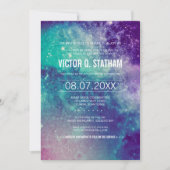 Pastel Galaxy Bar Mitzvah Party Einladung (Vorderseite)