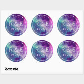 Pastel Galaxy Gastgeschenk Hochzeit Stickers (Blatt)