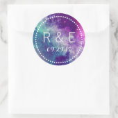 Pastel Galaxy Gastgeschenk Hochzeit Stickers (Tasche)
