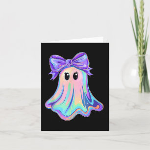 Pastel Galaxy Ghost Halloween Girl Kids Ghost Coqu Karte