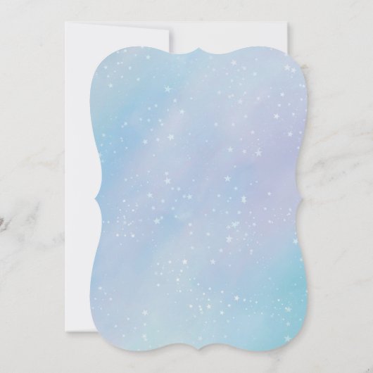Pastel Galaxy Iridescent Wedding Einladung (Rückseite)