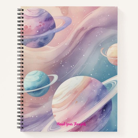 Pastel Galaxy Mist - Planet-Themed Soft Gradient N Notizblock (Vorderseite)
