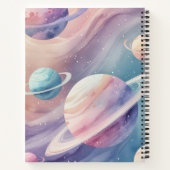 Pastel Galaxy Mist - Planet-Themed Soft Gradient N Notizblock (Rückseite)