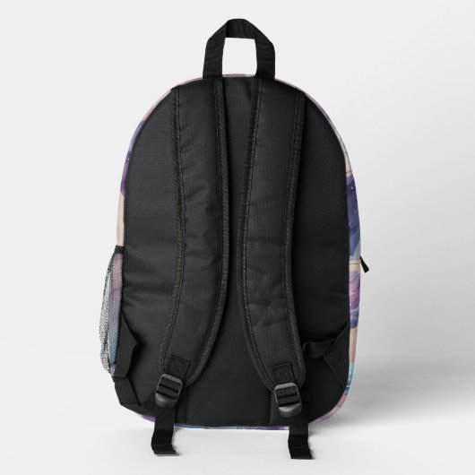 Pastel Galaxy Mist - Soft Planet Backpack Bedruckter Rucksack (Rückseite)
