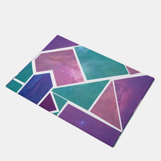 Pastel Galaxy Mosaic Floor Mat Fußmatte (Schrägansicht)