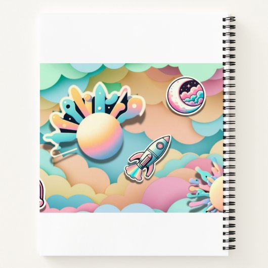Pastel Galaxy-Notebook Notizblock (Rückseite)
