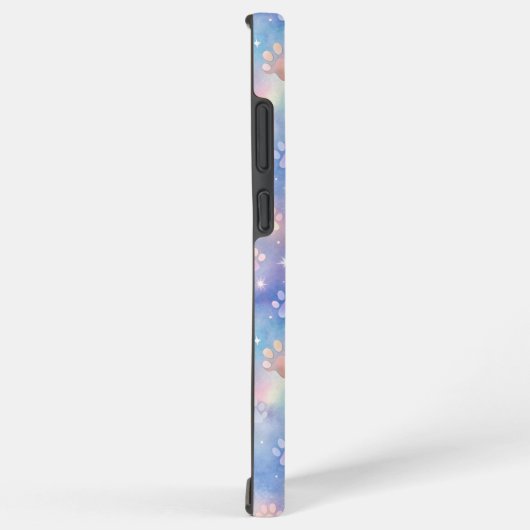 Pastel Galaxy Paw Prints - Niedlicher kosmischer P Samsung Galaxy Hülle (Rechte Seite)