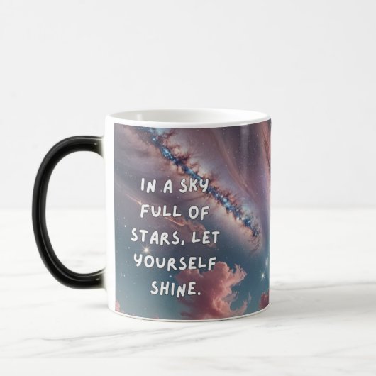 Pastel Galaxy Stars Magische Tasse - Shine Bright (Links)