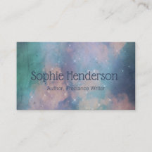 Pastel Galaxy und Navy Blue Writer Author Creative