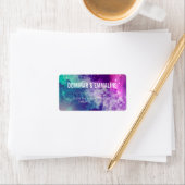 Pastel Galaxy Wedding Address Labels Adressaufkleber (Insitu)
