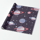 Pastel Galaxy Wrapping Paper Geschenkpapier (Ungerollt)