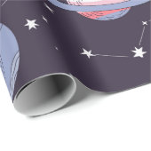 Pastel Galaxy Wrapping Paper Geschenkpapier (Rolleneckpunkt)
