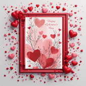 Pastel Galentine's Day Party Hearts Modern Ivory Einladung