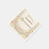 Pastel Garden Baroque Quinceañera Serviette (Ecke)