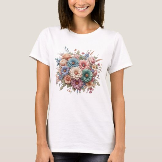 Pastel Garden Bliss T-Shirt (Vorderseite)