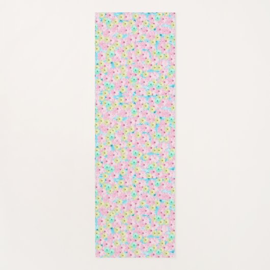 Pastel Garden Bloom Yogamatte (Vorderseite)