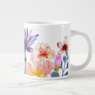 Pastel Garden Blooms Jumbo-Tasse