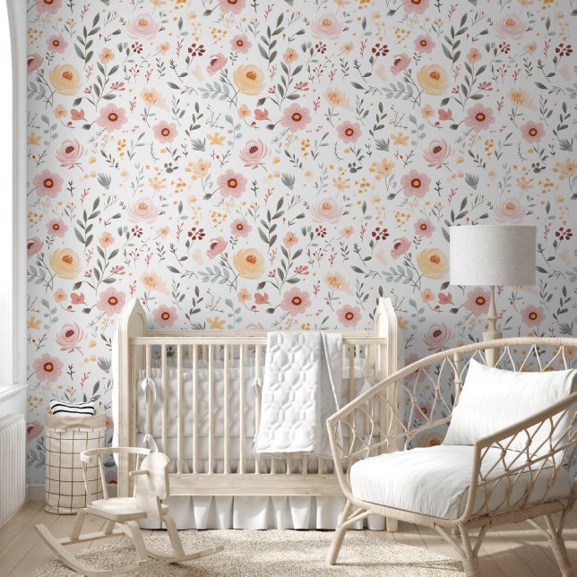 Pastel Garden Blume Tapete (Kinder)