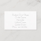 Pastel Garden Blume - Visitenkarte (Rückseite)