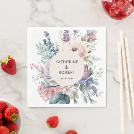 Pastel Garden Blumenpapier Serviette