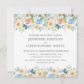 Pastel Garden Blumenplatz Einladung Hochzeit (Vorderseite)