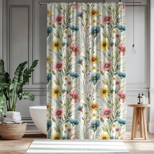Pastel Garden Curtain Anniversary Gift for Two Duschvorhang