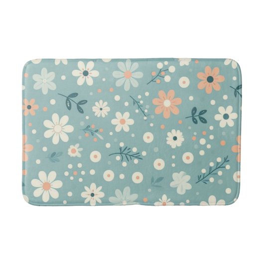 Pastel Garden Delight Badematte (Vorderseite)