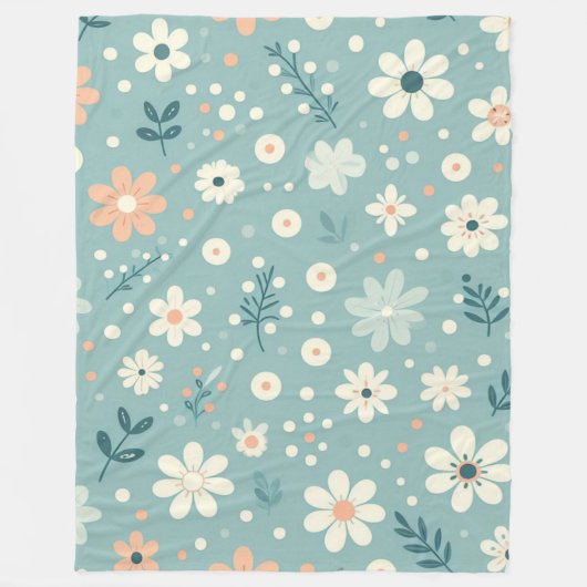 Pastel Garden Delight Fleecedecke (Vorderseite)