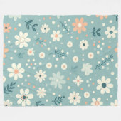 Pastel Garden Delight Fleecedecke (Vorderseite (Horizontal))