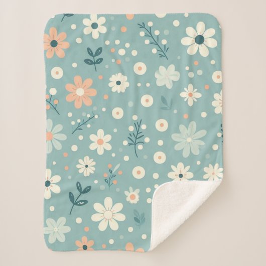 Pastel Garden Delight Sherpadecke (Vorderseite)