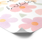 Pastel Garden Deluxe - Minimalistisches Blumenmust Poster (Ecke)