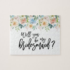 Pastel Garden Floral Bridesmaid Vorschlag Puzzle