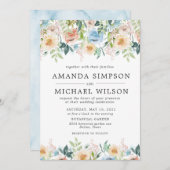 Pastel Garden Floral Einladung (Vorne/Hinten)