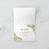 Pastel Garden Floral Matron of Honour Vorschlag Einladung (Innenseite)