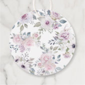 Pastel Garden Floral Wedding Vielen Dank Geschenkanhänger (Rückseite)