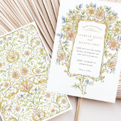 Pastel Garden Frame Rokoko Wedding Einladung