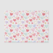 Pastel Garden Hearts & Gold Botanical Sparkle Seidenpapier (Vorderseite)