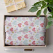Pastel Garden Hearts & Gold Botanical Sparkle Seidenpapier (Geschenk)
