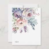 Pastel Garden Luxe Blumenkarte Einladung (Rückseite)